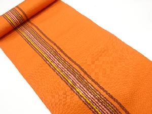 アンティーク　縞模様織り出し　八寸帯地反物